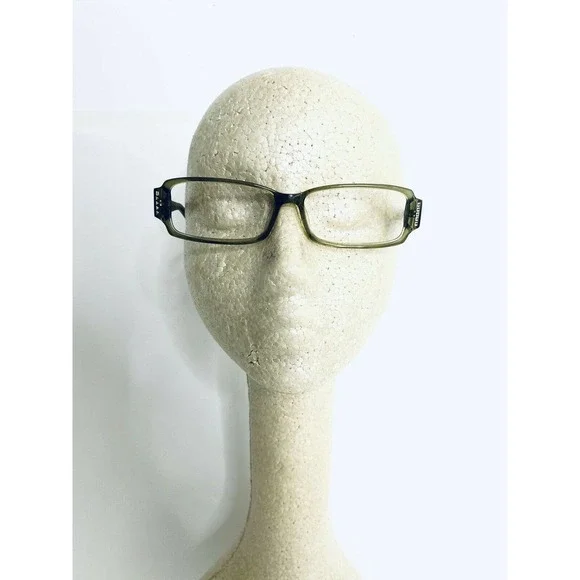 Fendi Olive Green Clear Lucite Rectangular Glasses Italy  display picture 2